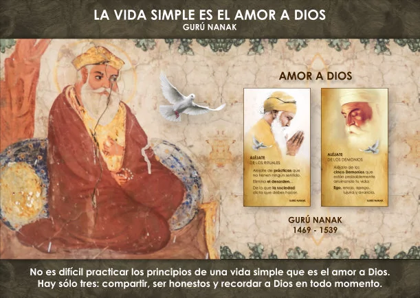 Imagen del escrito; La vida simple es el amor a Dios, de Guru Nanak