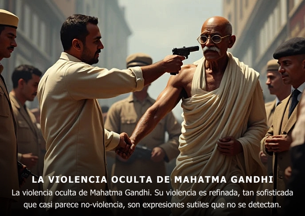 Imagen del escrito; La violencia oculta de Mahatma Gandhi, de Osho