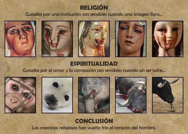 Imagen del escrito; Religión: La virgen que llora, de Jbn Lie