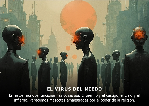 Imagen del escrito; El virus del miedo, de Jebuna