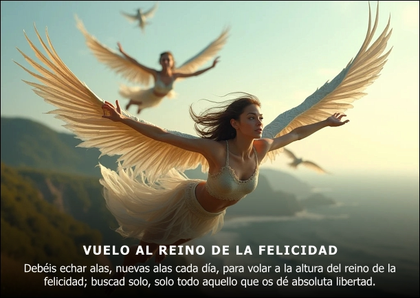 Imagen del escrito; Vuelo al reino de la felicidad, de Jiddu Krishnamurti