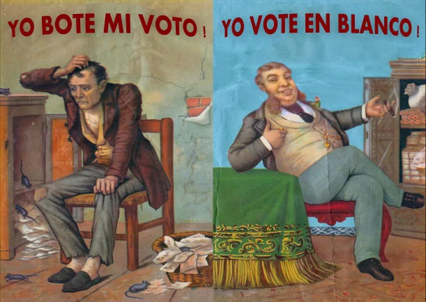 Imagen del escrito; Política: Yo bote mi voto, de Jbn Lie