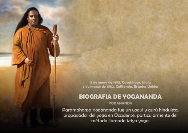 Imagen del escrito de Yogananda