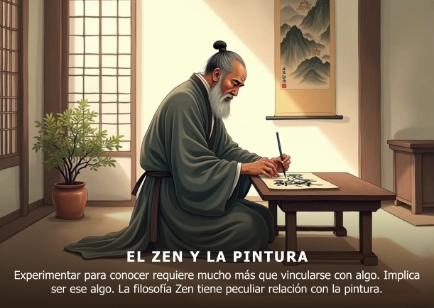 Imagen del escrito; El zen y la pintura, de Osho