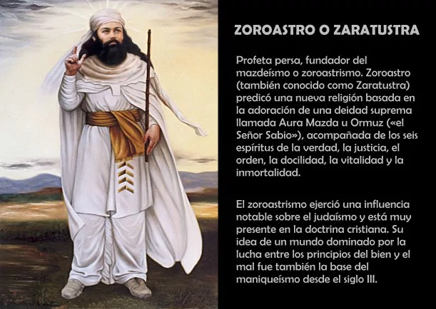 Imagen del escrito; Biografía de Zoroastro o Zaratustra, de Zoroastro