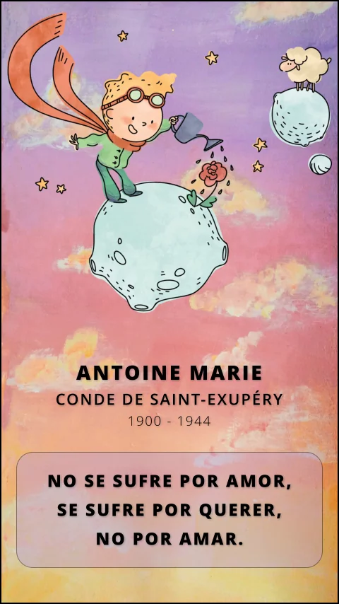 Imagen de la frase de antoine saint exupery