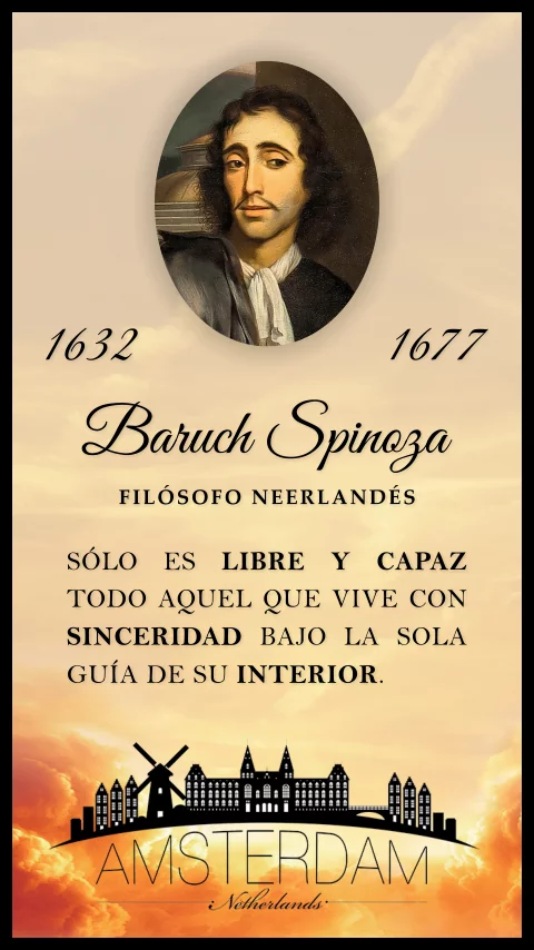 Imagen de la frase de baruch spinoza