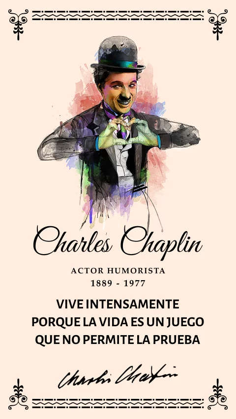 Imagen de la frase de charles chaplin