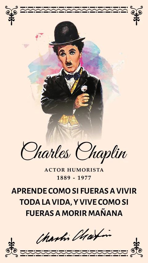 Imagen de la frase de charles chaplin