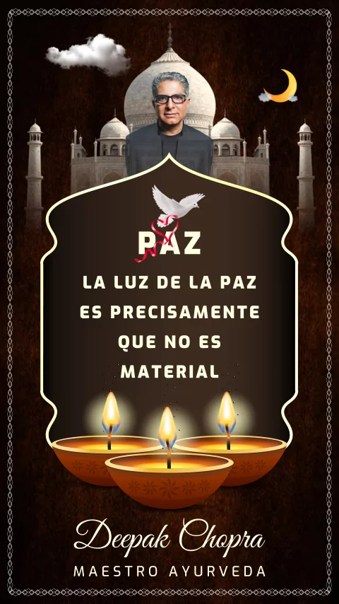 Imagen de la frase: La luz de la paz, es precisamente que no es material. Imagen de la frase: La luz de la paz, es precisamente que no es material.