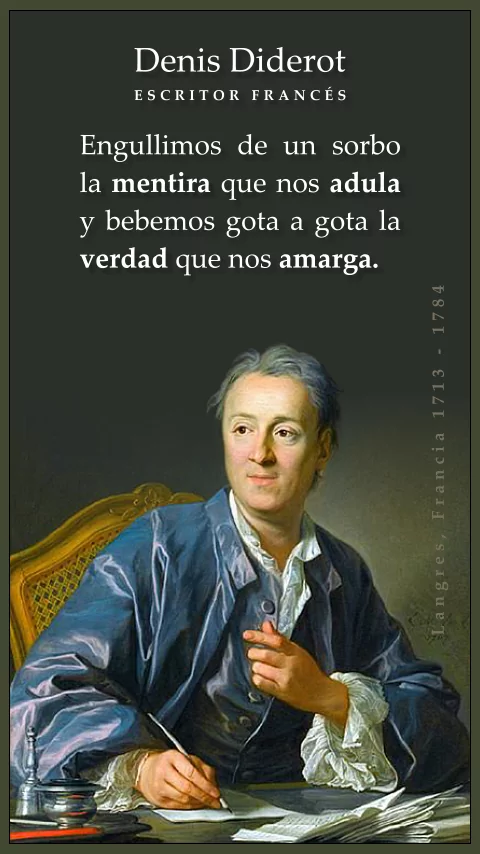 Imagen de la frase: Engullimos de un sorbo la mentira que nos adula y bebemos gota a gota la verdad que nos amarga.