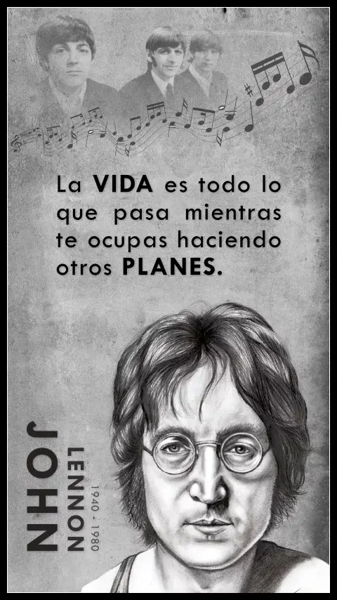 Imagen de la frase de john lennon