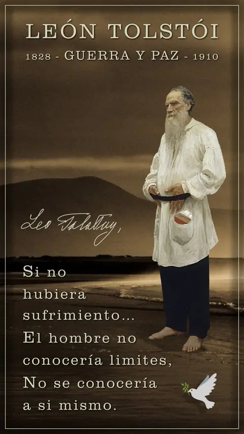 Imagen de la frase: Si no hubiera sufrimiento, el hombre no conocería limites, no se conocería a si mismo.