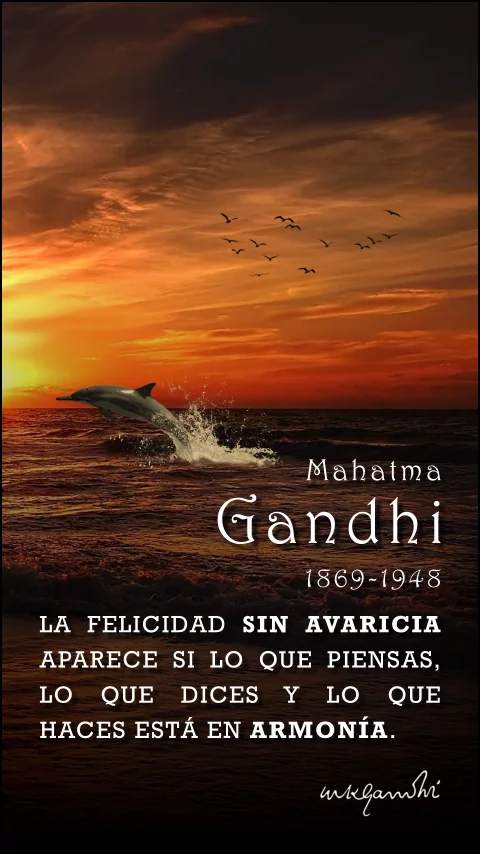 Imagen de la frase de mahatma gandhi