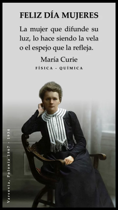 Imagen de la frase de marie curie