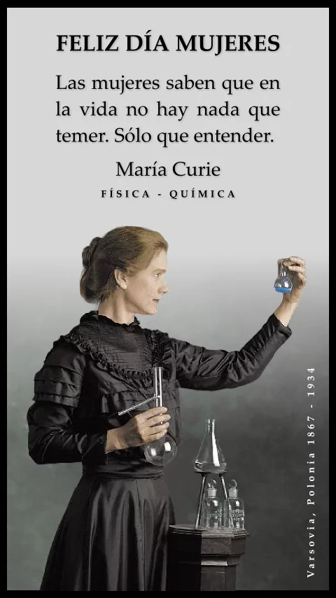 Imagen de la frase de marie curie