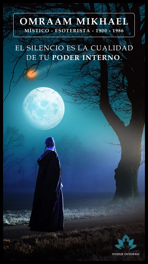 Imagen de la frase: El silencio es la cualidad de tu poder interno.