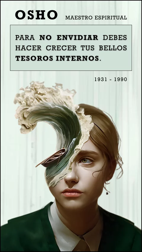 Imagen de la frase: Para no envidiar debes hacer crecer tus bellos tesoros internos.