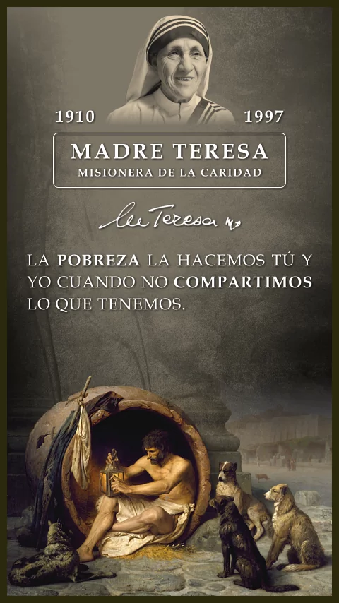 Imagen de la frase de teresa de calcuta