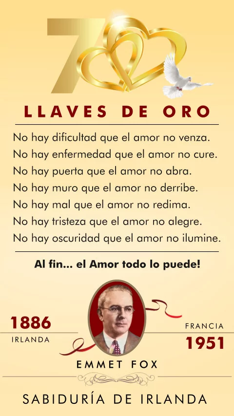 Imagen de la frase: Ver imágenes de Emmet Fox: Las 7 llaves de oro # 02