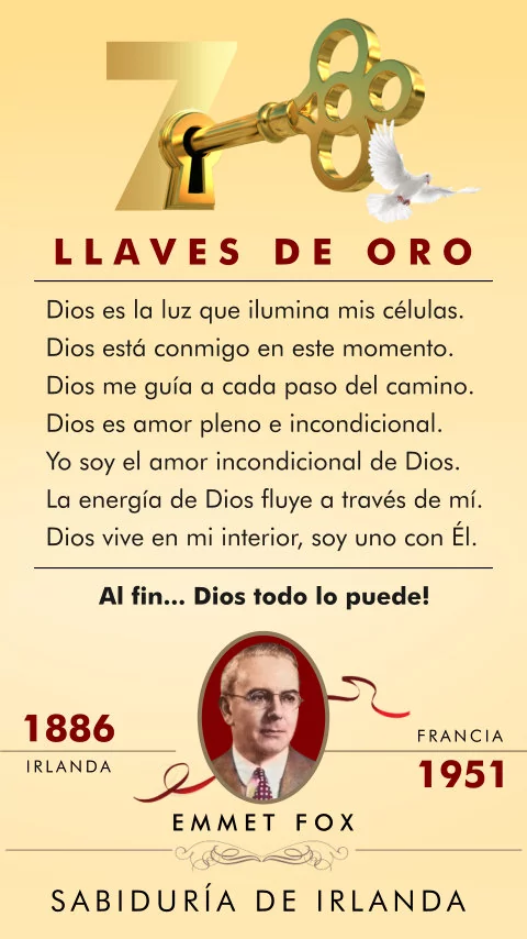 Imagen de la frase: Ver imágenes de Emmet Fox: Las 7 llaves de oro # 01
