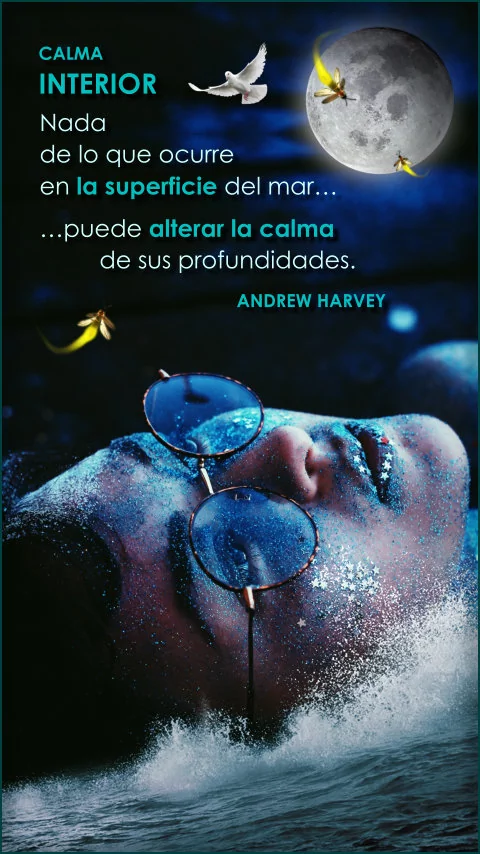 Imagen de la frase: Nada de lo que ocurre en la superficie del mar puede alterar la calma de sus profundidades.