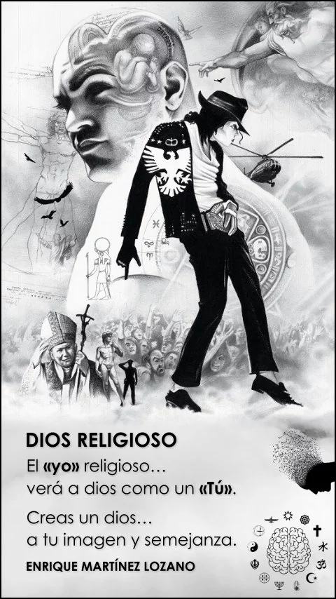 Imagen de la frase: El «yo» religioso verá a dios como un «Tú». Creas un dios a tu imagen y semejanza. Imagen de la frase: El «yo» religioso verá a dios como un «Tú». Creas un dios a tu imagen y semejanza.