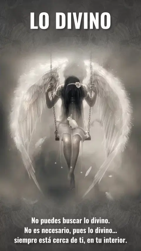 Imagen de la frase: No puedes buscar lo divino. No es necesario, pues lo divino… siempre está cerca de ti, en tu interior. Imagen de la frase: No puedes buscar lo divino. No es necesario, pues lo divino… siempre está cerca de ti, en tu interior.
