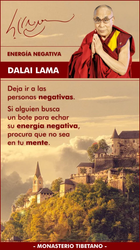 Imagen de la frase: Deja ir a las personas negativas. Si alguien busca un bote para echar su energía negativa, procura que no sea en tu mente.
