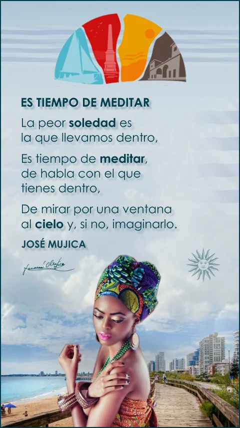 Imagen de la frase: La peor soledad es la que llevamos dentro, es tiempo de meditar, de habla con el que tienes dentro, de mirar por una ventana al cielo y, si no, imaginarlo.