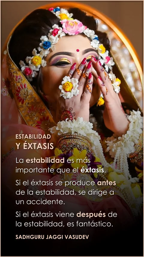 Imagen de la frase: La estabilidad es más importante que el éxtasis. Si el éxtasis se produce antes de la estabilidad, se dirige a un accidente. Si el éxtasis viene después de la estabilidad, es fantástico.
