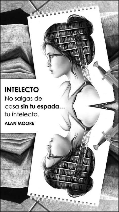 Imagen de la frase: No salgas de casa sin tu espada - tu intelecto.