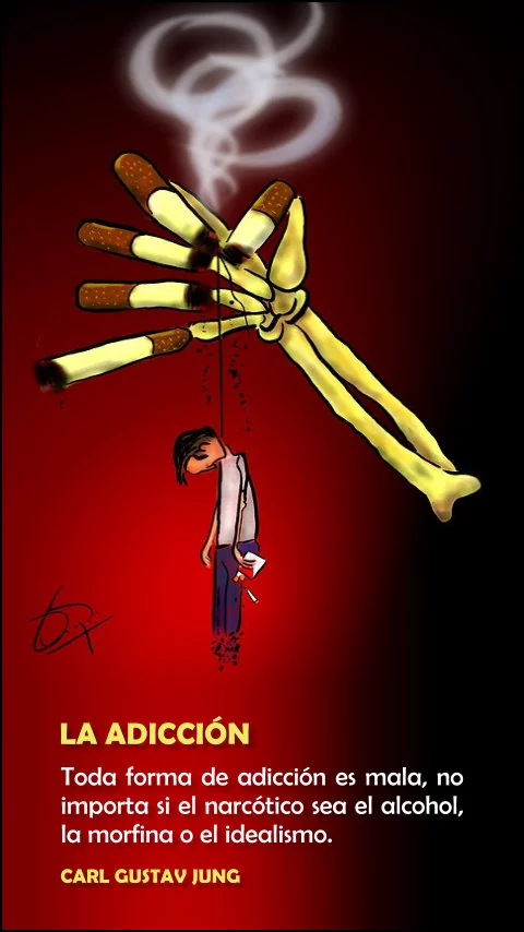 Imagen de la frase: Toda forma de adicción es mala, no importa si el narcótico sea el alcohol, la morfina o el idealismo. Imagen de la frase: Toda forma de adicción es mala, no importa si el narcótico sea el alcohol, la morfina o el idealismo.