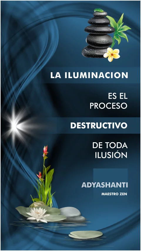 Imagen de la frase: La iluminación es el proceso destructivo de toda la ilusión.