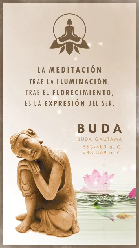 Imagen de la frase: La meditación trae la iluminación, trae el florecimiento, es la expresión del ser.