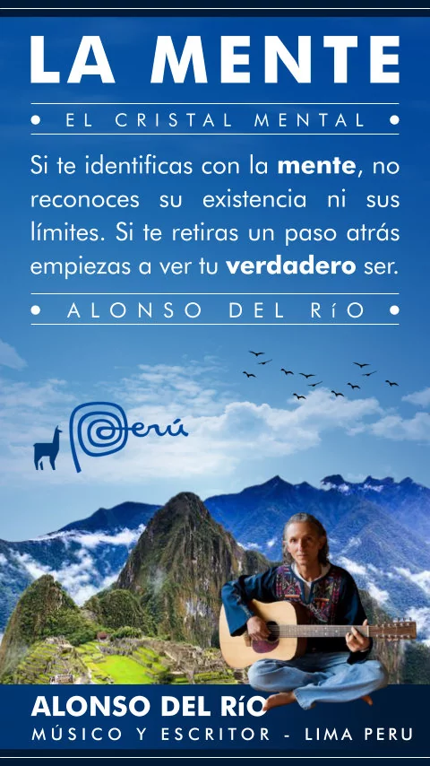 Imagen de la frase: Si te identificas con la mente, no reconoces su existencia ni sus límites. Si te retiras un paso atrás empiezas a ver tu verdadero ser.