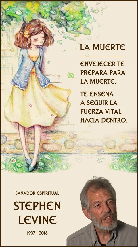 Imagen de la frase: Envejecer te prepara para la muerte. Te enseña a seguir la fuerza vital hacia dentro.