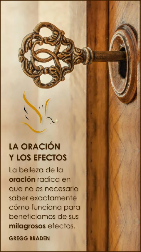 Imagen de la frase: La belleza de la oración radica en que no es necesario saber exactamente cómo funciona para beneficiamos de sus milagrosos efectos.