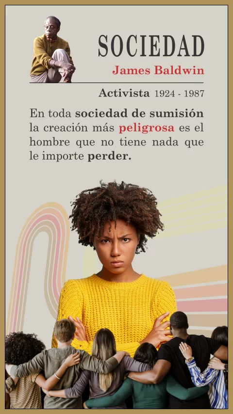 Imagen de la frase: En toda sociedad de sumisión la creación más peligrosa es el hombre que no tiene nada que le importe perder.