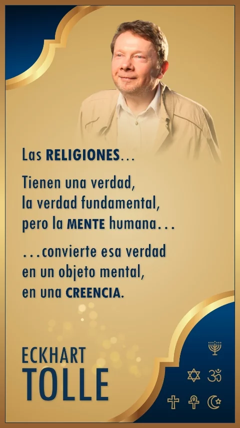 Imagen de la frase: Las religiones tienen una verdad, la verdad fundamental, pero la mente humana convierte esa verdad en un objeto mental, en una creencia.
