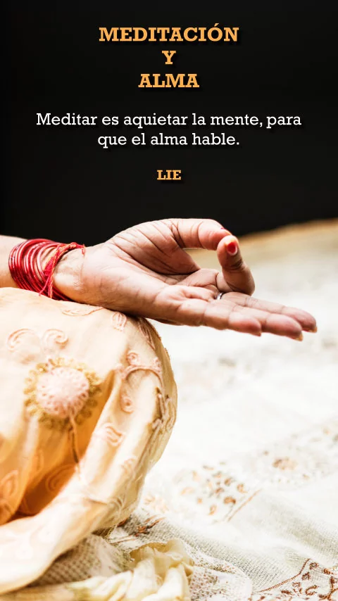 Imagen de la frase: Meditar es aquietar la mente, para que el alma hable. Imagen de la frase: Meditar es aquietar la mente, para que el alma hable.