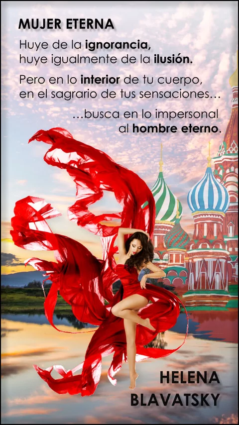 Imagen de la frase: Huye de la ignorancia, huye igualmente de la ilusión. Pero en lo interior de tu cuerpo, en el sagrario de tus sensaciones, busca en lo impersonal al hombre eterno.