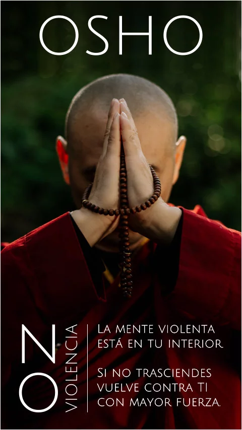 Imagen de la frase: La mente violenta está en tu interior. Si no trasciendes vuelve contra ti con mayor fuerza. Imagen de la frase: La mente violenta está en tu interior. Si no trasciendes vuelve contra ti con mayor fuerza.