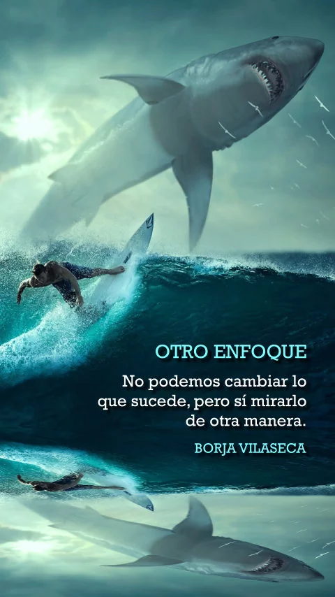 Imagen de la frase: No podemos cambiar lo que sucede, pero sí mirarlo de otra manera.