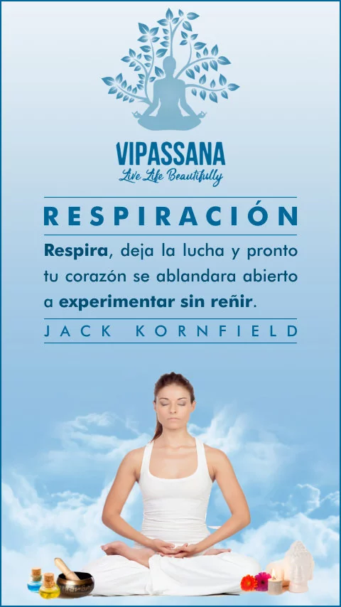 Imagen de la frase: Respira, deja la lucha y pronto tu corazón se ablandara abierto a experimentar sin reñir.