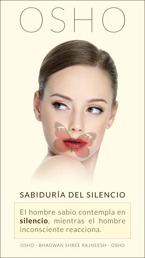 Imagen de la frase: El hombre sabio contempla en silencio, mientras el hombre inconsciente reacciona.