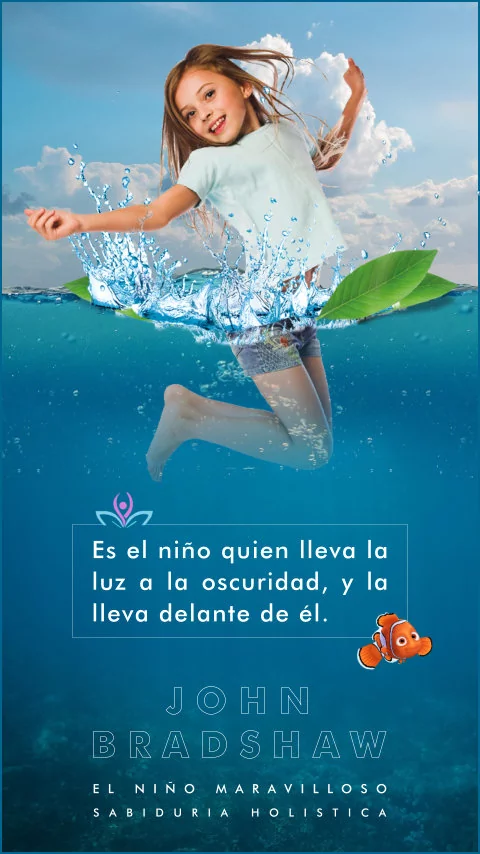 Imagen de la frase: Es el niño quien lleva la luz a la oscuridad, y la lleva delante de él.