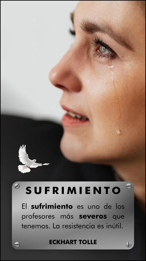 Imagen de la frase: El sufrimiento es uno de los profesores más severos que tenemos. La resistencia es inútil.