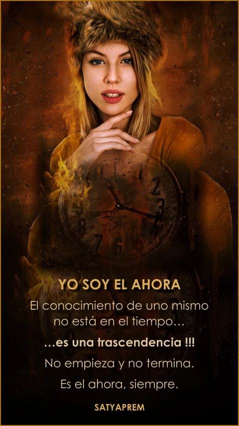 Imagen de la frase: El conocimiento de uno mismo no está en el tiempo, es una trascendencia. No empieza y no termina. Es el ahora, siempre. Imagen de la frase: El conocimiento de uno mismo no está en el tiempo, es una trascendencia. No empieza y no termina. Es el ahora, siempre.