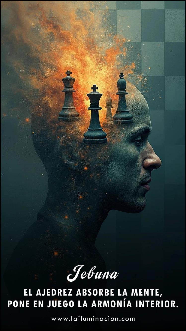 Imagen de la frase: El ajedrez absorbe la mente, pone en juego la armonía interior. Imagen de la frase: El ajedrez absorbe la mente, pone en juego la armonía interior.